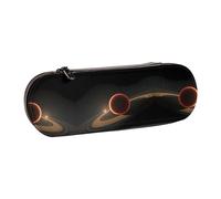 RTCVXZDSA Astuccio in ecopelle con cielo stellato cosmico - elegante astuccio multifunzione con cerniera, un must per studenti, impiegati e viaggiatori - marrone in pelle PU, design impermeabile, Nero