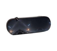 RTCVXZDSA Astuccio in ecopelle con cielo stellato cosmico - elegante astuccio multifunzione con cerniera, un must per studenti, impiegati e viaggiatori - marrone in pelle PU, design impermeabile, Nero