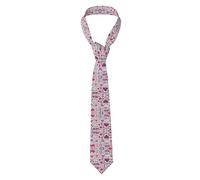 RTCVXZDSA Cravatta da uomo a forma di cuore, design completamente stampato, materiale in poliestere, morbida e resistente, facile da indossare, ideale per affari e occasioni speciali, Nero , Taglia