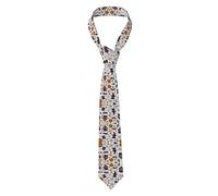 RTCVXZDSA Cravatta da uomo con disegno di stregoneria magica, stile bohémien, design completamente stampato, materiale in poliestere, morbida e resistente, facile da indossare, ideale per affari e