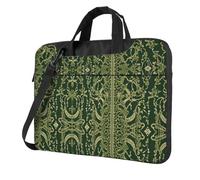 RTCVXZDSA Hunter Green Floral Petals Pattern Elegante borsa per computer portatile con stampa completa - Borsa leggera e protettiva in poliestere Oxford 600D con fodera morbida, perfetta per lavoro