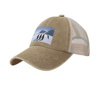 RTCVXZDSA Penguins On The Iceberg Cowboy Mesh Baseball Cap - Classico berretto unisex in cotone con retro in rete traspirante, perfetto per attività all'aperto, sport e uso quotidiano, Naturale