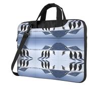 RTCVXZDSA Penguins On The Iceberg Elegante borsa per laptop con design a stampa completa - Borsa leggera e protettiva in poliestere Oxford 600D con fodera morbida, perfetta per lavoro, viaggi e scuola