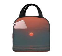 RTCVXZDSA Sunrise by The Sea, elegante borsa per il pranzo, design con stampa su tutta la superficie, isolata con tessuto Oxford ad alta densità e foglio di alluminio spesso