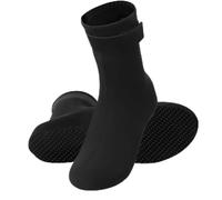 Rtdep Calze sportive, calze da acqua in neoprene da 3 mm per donna uomo, scarpe da acqua antiscivolo, calze da muta termica, calze da snorkeling (Nero, S:35.5-37.5)