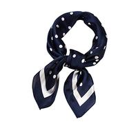 rtdgcv Panno di seta a forma di fiore, sciarpa rotonda da donna, 70 x 70 cm, sciarpa da donna, sciarpa da donna, sciarpa a polka, collo a pois, sciarpa a quadri, colore rosso, sottile da donna, Blu