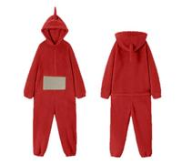 rtdgcv Teletubbies Costume da adulto, pigiama lungo da donna Onesie, pigiama da donna, unisex, con animale, costume da cosplay, homewear in pile, intero con cappuccio, biancheria da notte, Colore: