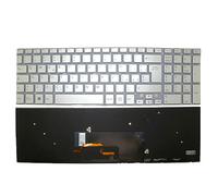 RTDPART Tastiera Portatile per Sony SVF152 SVF153 SVF1521B4E SVF1521B4R SVF1521B6E SVF1521B7E SVF1521C2E SVF1521C4E SVF1521C5E SVF1521C6E SVF1521C7E Italia IT Argento con retroilluminazione Nuovo