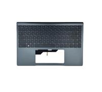 RTDPART Tastiera retroilluminata Grigia per Laptop PalmRest e GR per MSI Prestige 14 A11SCS A11SCX Prestige 14 Evo A11M 957-14C412E-C06 Tedesca GR Senza touchpad Nuova