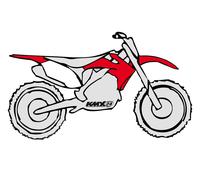 Rtech Kit Plastica Adatto An Honda Cr 85 03-07 Rosso/Bianco