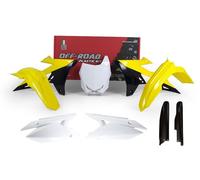 Rtech Kit Plastica Adatto An Suzuki Rmz 250 ab19 Rmz 450 ab18 Giallo/Nero/Bianco