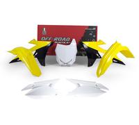 Rtech Kit Plastica Adatto An Suzuki Rmz 250 ab19 Rmz 450 ab18 Nero/Giallo/Bianco