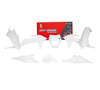 KIT PLASTICHE 6 PEZZI CON COPERCHIO LATERALE FILTRO ARIA E MASCHERINA FARO KTM REPLICA BIANCO