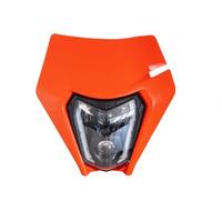 RTECH MASCHERINA PORTAFARO FARO LED OMOLOGATO KTM EXC-F 250/350 2014-23 ARANCIO
