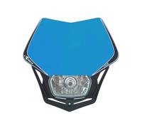RTECH MASCHERINA PORTAFARO V-FACE FULL LED UNIVERSALE CROSS ENDURO NERO AZZURRO
