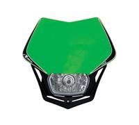 RTECH MASCHERINA PORTAFARO V-FACE FULL LED UNIVERSALE CROSS ENDURO NERO VERDE