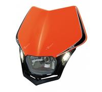 RTECH MASCHERINA PORTAFARO V-FACE LED UNIVERSALE CROSS ENDURO ARANCIO NERO