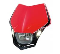 RTECH MASCHERINA PORTAFARO V-FACE LED UNIVERSALE CROSS ENDURO ROSSO NERO