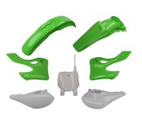 Rtech Plastikkit Adatto Per Kawasaki KX 125 250 99-02 Verde/Bianco