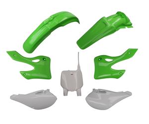 Rtech Plastikkit Adatto Per Kawasaki KX 125 250 99-02 Verde/Bianco