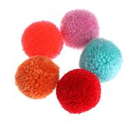 Rtengtunn 5 Pezzi Palline di Peluche Giocattolo per Gatti Gioco di Animali Domestici Assortiti Kitten Interactive Candy Color