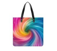 RTFGHJS Borsa a tracolla da lavoro a spirale colorata arcobaleno per donna borsa a tracolla in pelle con fibbia magnetica e borse