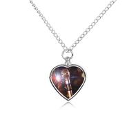 RTFGHJS Collana con urna con microfono karaoke per ceneri gioielli personalizzati per cremazione ciondolo a forma di cuore gioielli ricordo gioielli per cane gatto simpatia regalo per gli amanti degli