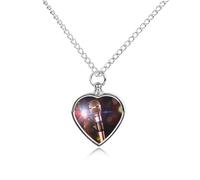 RTFGHJS Collana con urna con microfono karaoke per ceneri gioielli personalizzati per cremazione ciondolo a forma di cuore gioielli ricordo gioielli per cane gatto simpatia regalo per gli amanti degli