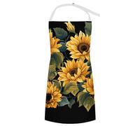 RTFGHJS Grembiule da chef per uomini e donne, grembiule con tasche, piccolo leone, grembiule da cucina, Girasole Grazie per illuminare la mia vita, 70x80cm