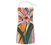 RTFGHJS Grembiule da chef per uomini e donne grembiule con tasche rocce e ciottoli grembiuli da cucina grembiule da cucina grembiule da cucina, Motivo a righe orchidee, 70x80cm