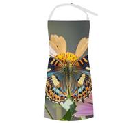 RTFGHJS Grembiule da cuoco per uomini e donne, grembiule con tasche a farfalla, grembiule da cucina, Farfalla, 70x80cm