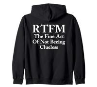 RTFM La Fine Art di Non Essere Clueless Divertente Design Felpa con Cappuccio