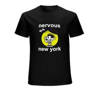 RTFzza Nervous Records NY Home Music Men T-Shirt Printed Camiseta Black Tee Top XL