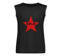 RTFzza Zapatista EZLN Star Zapata War Men Sleeveless T-Shirt Printed Vest Tank Black Tee Top M