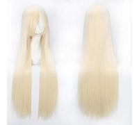 RTGFS 100cm 420g Rose Net Parrucca diritta lunga Cosplay Costume Capelli sintetici Bianco Blu Rosa Marrone Verde Rosso Bionda Parrucche nere Per donna Bionda chiara