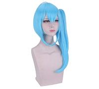 RTGFS anime bilibili 2233 parrucca blu costume cosplay capelli sintetici costume di halloween festa gioca parrucche per le donne + tappo blu cielo