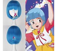 RTGFS Anime!!! Mahou No Tenshi Creamy Mami Cosplay Wig Yuu Morisawa Short Blue Straight Bobo Synthetic Hair For Adult