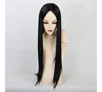 RTGFS Long Straight Wigs For Woman Cosplay Wigs Middle Part Black Hair Natural Synthetic Heat Resistant Fiber Wigs