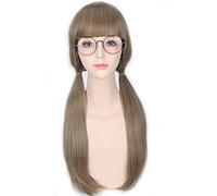 RTGFS Moda a buon mercato Mix Grigio Lungo rettilineo Harajuku Lolita Parrucche per le donne Anime Cosplay Parrucca da festa di Halloween con Bang PL-249