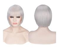 RTGFS parrucca cosplay corta anime costume capelli sintetici rosa biondo ramato grigio verde rosso blu bianco nero parrucche corte per donna argento