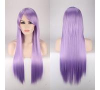RTGFS Parrucca lunga diritta a buon mercato da 80 cm Parrucche per capelli biondi neri rossi blu verde viola per le donne Capelli sintetici resistenti al calore Anime Cosplay 17