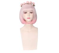 RTGFS Parrucche corte dritte economiche per donna Harajuku Lolita Ombre Parrucca Anime Cosplay Capelli sintetici per festa in costume di Halloween PL-277