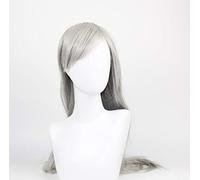 RTGFS Vevefhuang Zootopia Judy And Nick Rabbit Cosplay Wig Silvery White Synthetic Hair Long Straight Anime Cos Wig Nick Judy