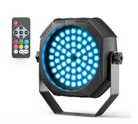 Rtktoup Mini RGB Par LED Batteria, 60 x 0.5W LED 2200mAh Luce Stroboscopica Ricaricabile da Palco con Telecomando, Luci Discoteca per DJ Disco Party Bar Sala Live Matrimonio Halloween Natale