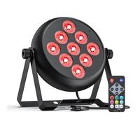 Rtktoup Par LED RGBW Luci del Palcoscenico, 9 Luci Discoteca DMX-5/8CH Con Telecomando e 4 Modalità di Controllo, Faretti Par per DJ Bar Feste Matrimoni Natale Halloween