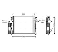 RTM323 AVA QUALITY COOLING Gruppo raffreddamento per DACIA,RENAULT