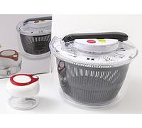 RTMAXCO Centrifuga per insalata, 5 l, grande, manuale, centrifuga per lattuga e frutta e verdura, con coperchio di sicurezza e manico rotante, per insalate più gustose, blocco per preparazione del