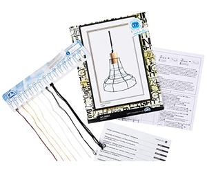 RTO Lampe im Loft-Stil Kit Punto Croce, Cotone, Multicolore, 9.5x17.5 cm