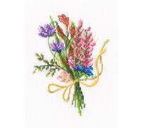 RTO Set punto croce "Fiori di bosco" c321, schema di conteggio, 12x9cm