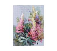 RTO Set punto croce "Lupini", schema di conteggio, 23,5x31cm
